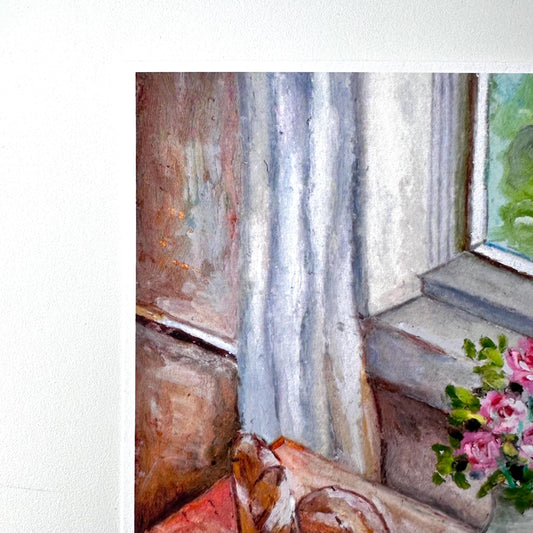 Cozy Kitchen- Art Print of Original Oil Pastel Painting on Fine Art Paper