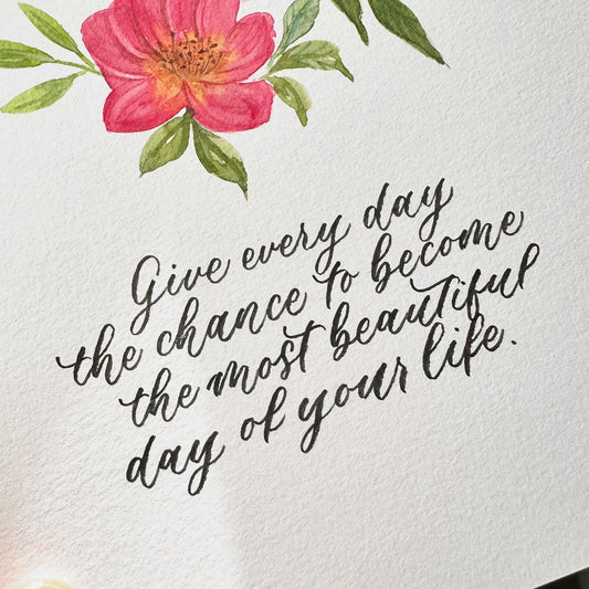 Custom Watercolor Calligraphy