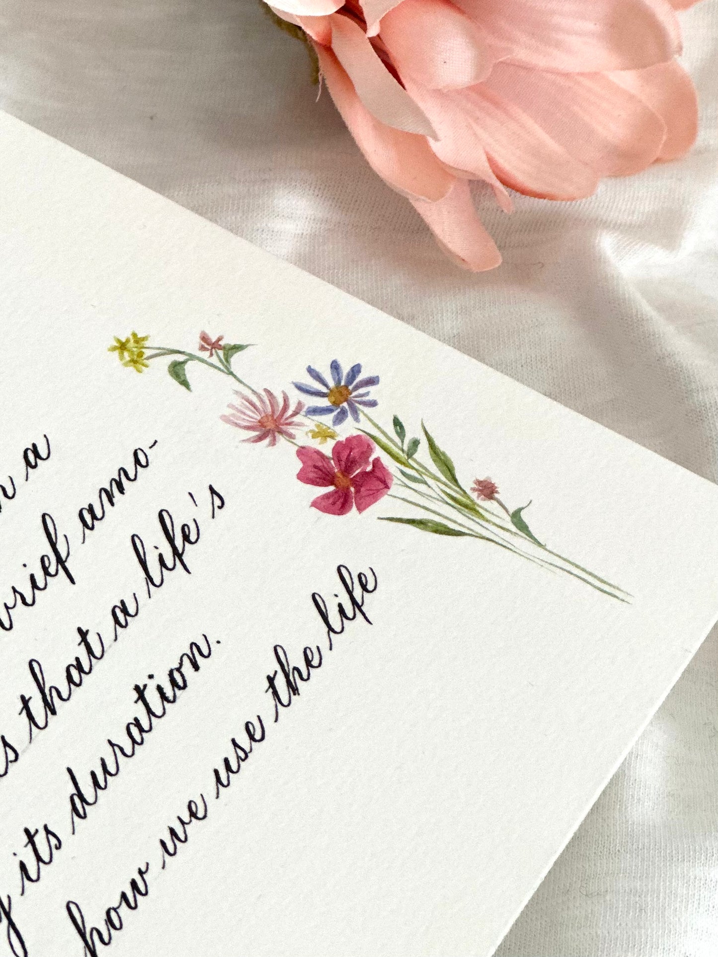 Custom Calligraphy Letter | Watercolor Decoration