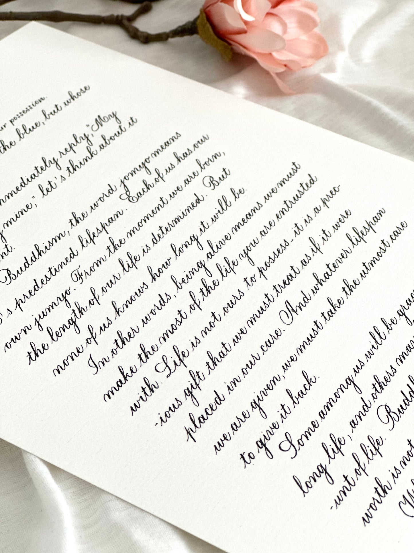 Custom Calligraphy Letter | Watercolor Decoration