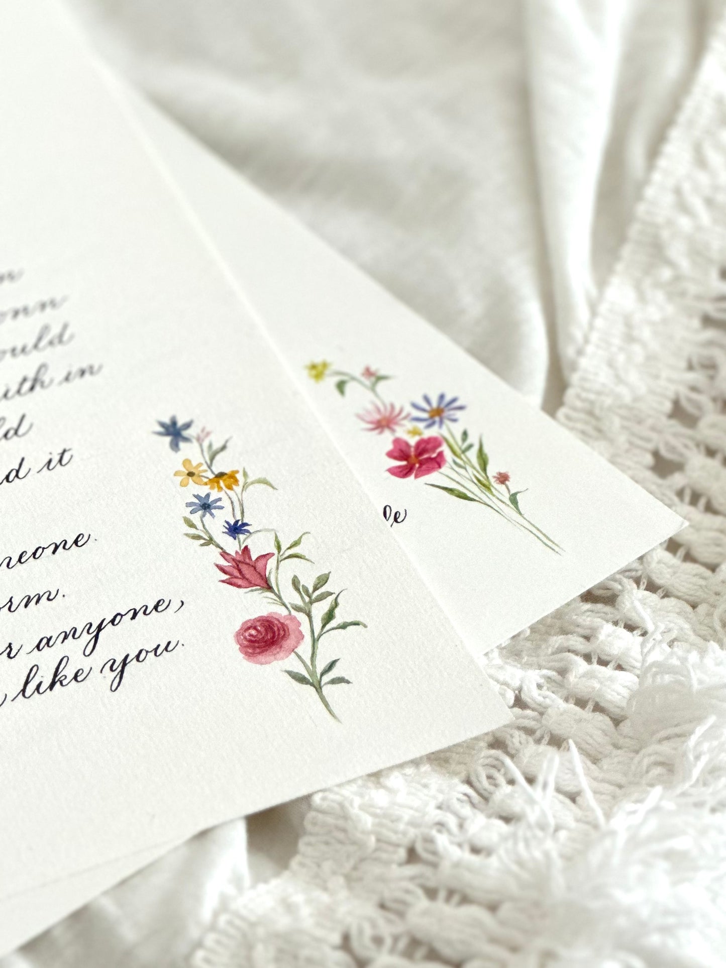 Custom Calligraphy Letter | Watercolor Decoration