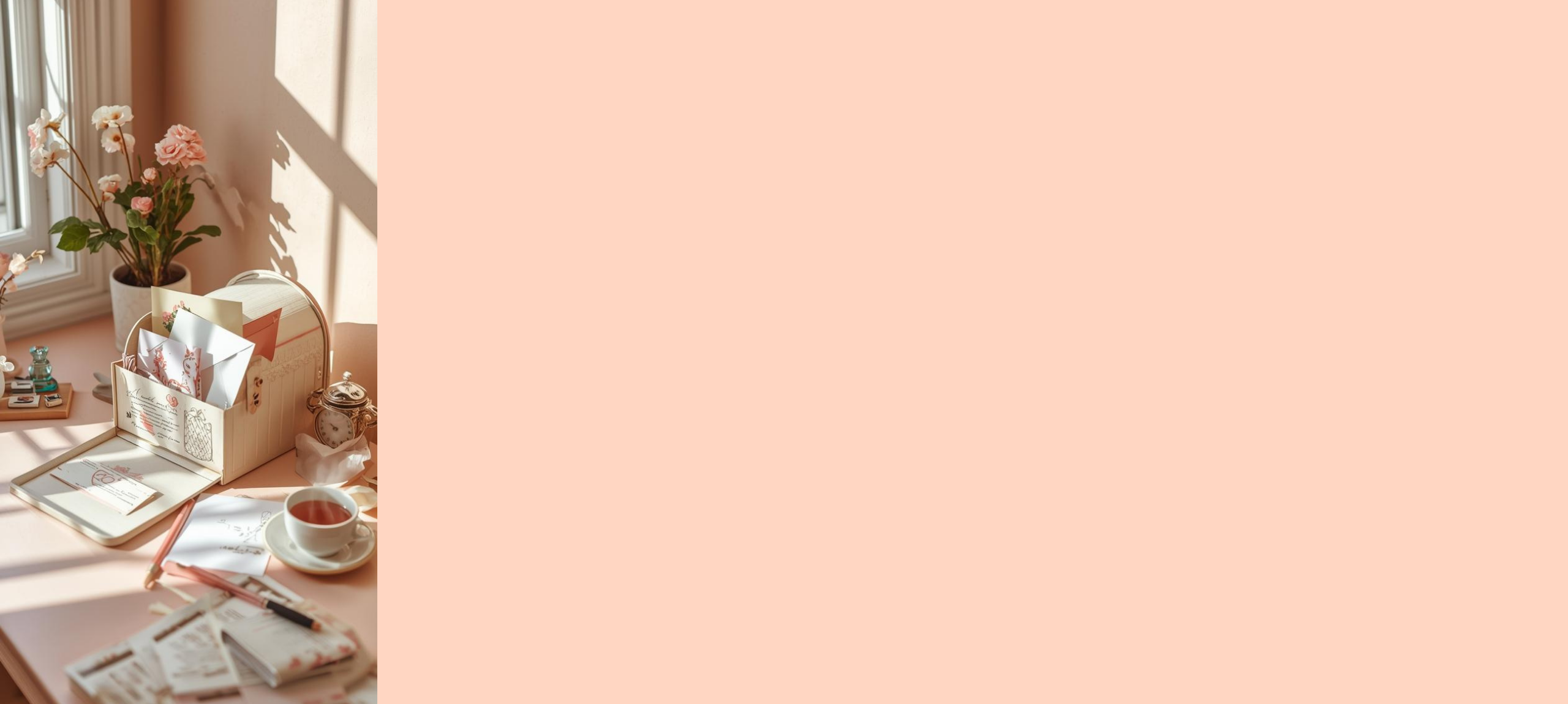 HerPens HerPenpals Mail Club banner showing art postcards, envelopes, and calligraphy stationery