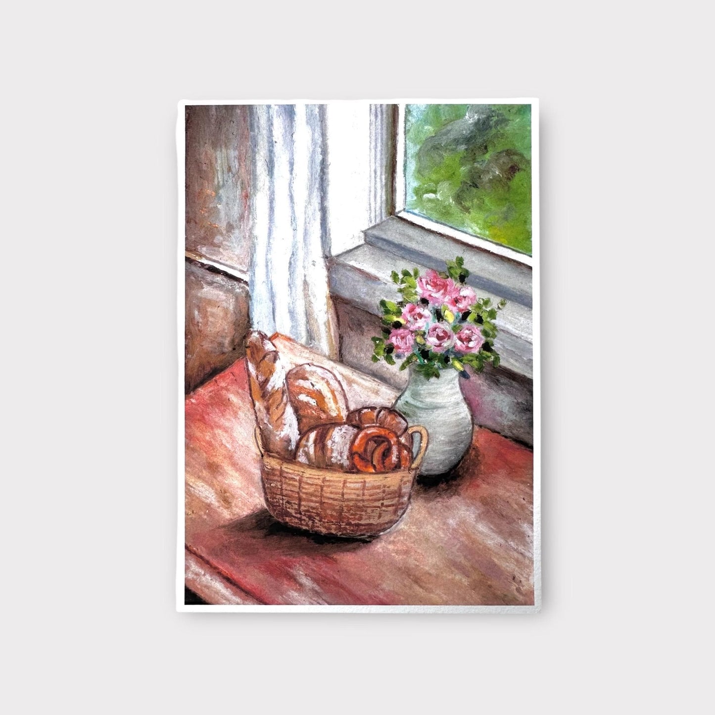 Cozy Kitchen- Art Print of Original Oil Pastel Painting on Fine Art Paper