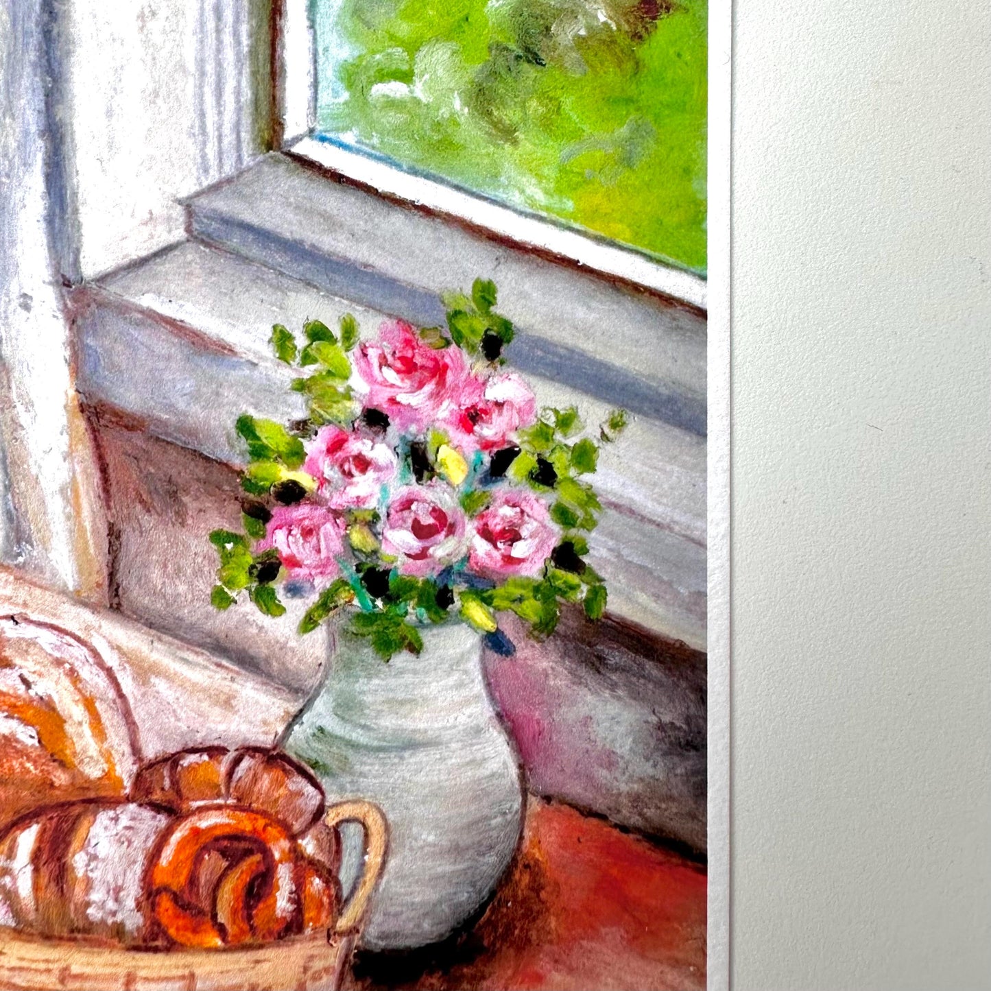 Cozy Kitchen- Art Print of Original Oil Pastel Painting on Fine Art Paper