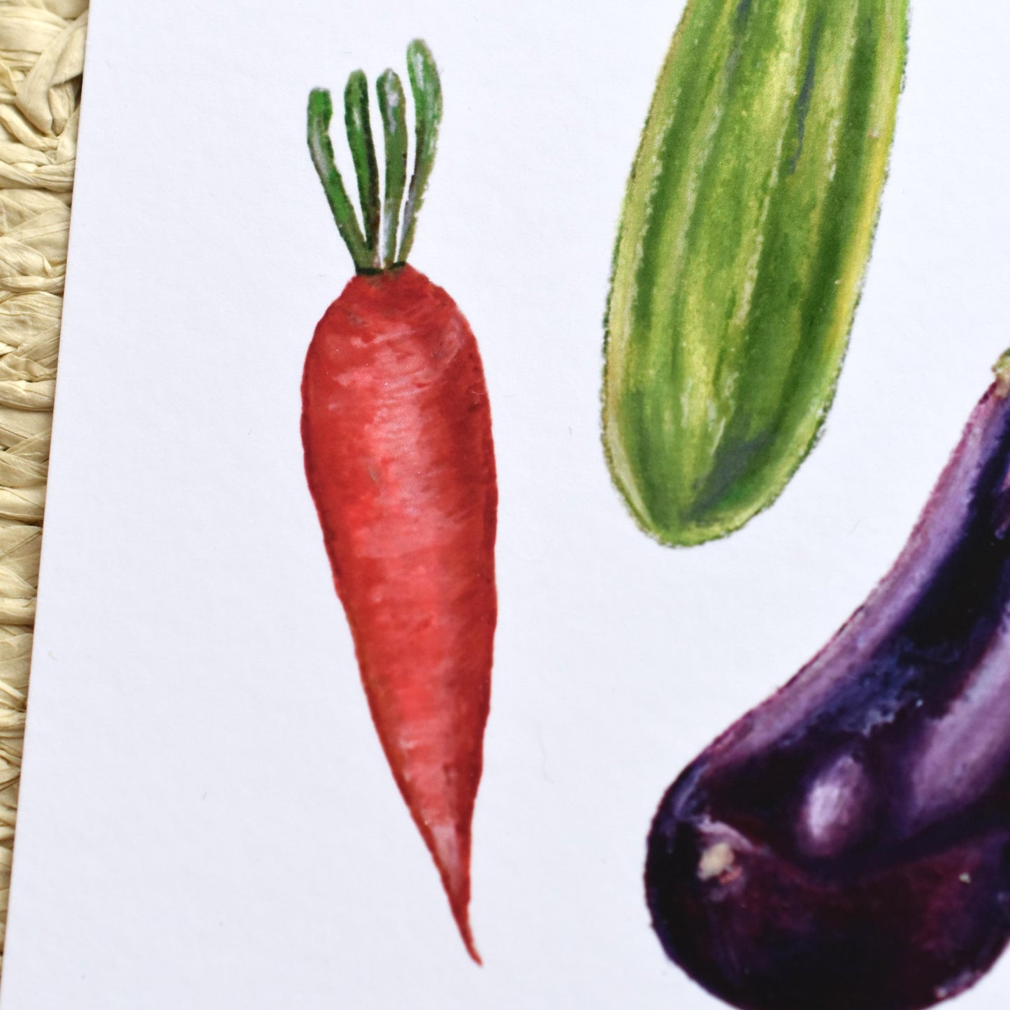 A6 Oil Pastel Colourful Vegetables