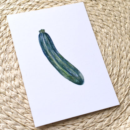 A6 Oil Pastel Vegetable Postcard Art Print