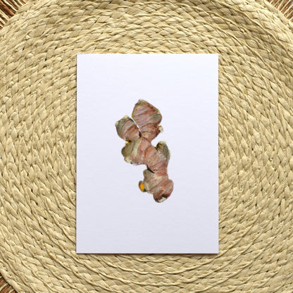 A6 Oil Pastel Vegetable Postcard Art Print