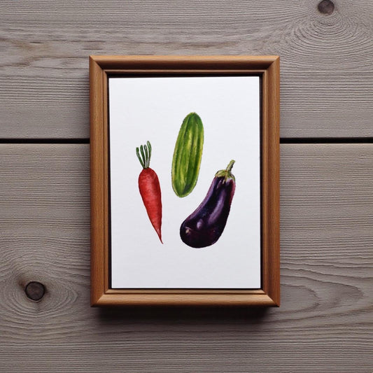 A6 Oil Pastel Colourful Vegetables