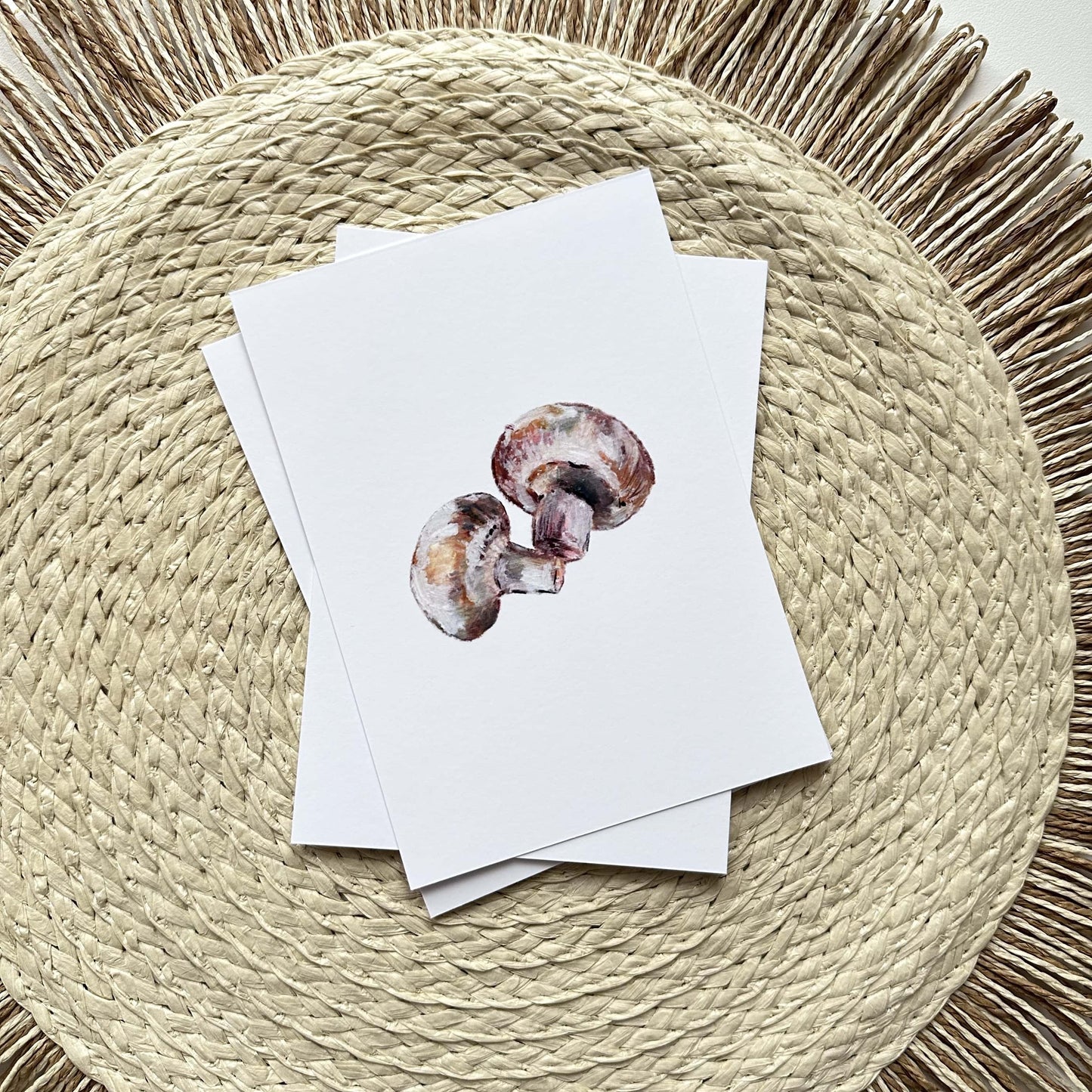 A6 Oil Pastel Vegetable Postcard Art Print