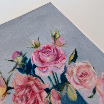 Rosenbild Pastellkunstdruck – Strukturiertes Kunstdruckpapier